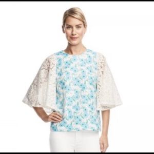 Draper James Hilltop Garden Floral Lace Top- sz 14